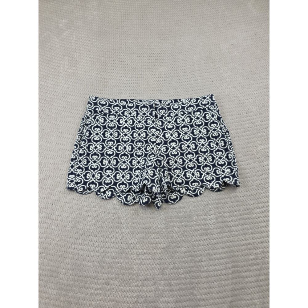 Crown & Ivy Shorts Womens 12 Shelby Scalloped Hem Preppy Beachy Coastal